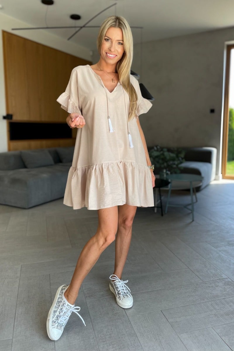 Sukienka na lato Beżowa Cloth